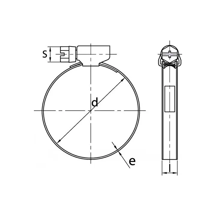 collier serrage bande non perforee 5mm 9mm 12 mm w1 din 3017 np dmod1
