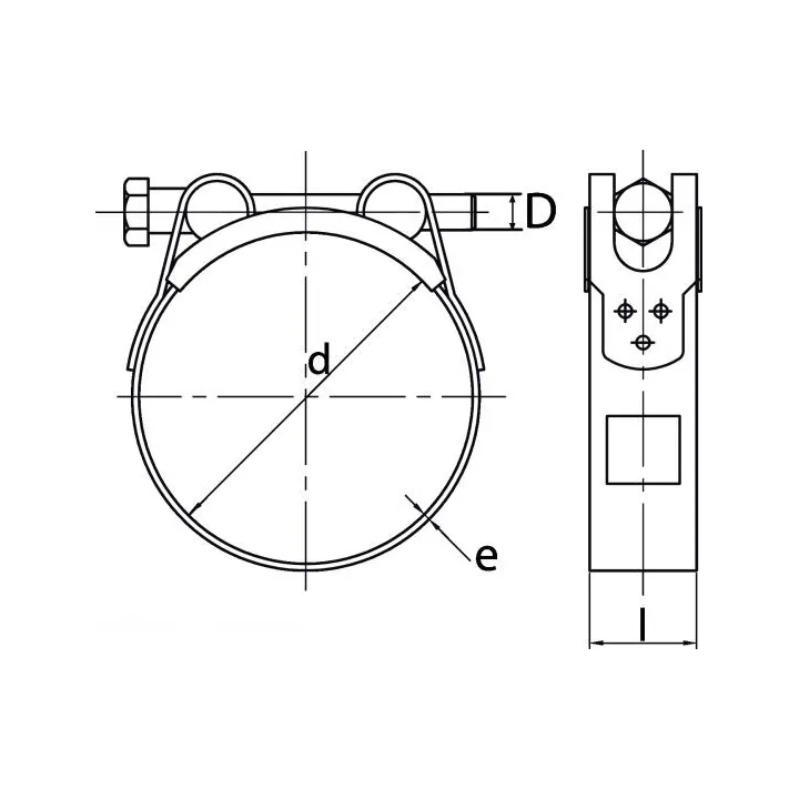 collier serrage standard tourillon tuyau epais arme w5 tb dmod1
