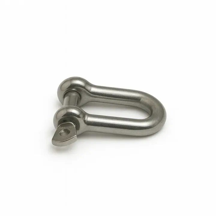 2 Manille droite forgee axe imperdable Inox A4 vue
