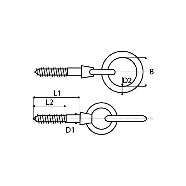 piton oeil filetage bois avec anneau articule inox a4 64951 dmod1