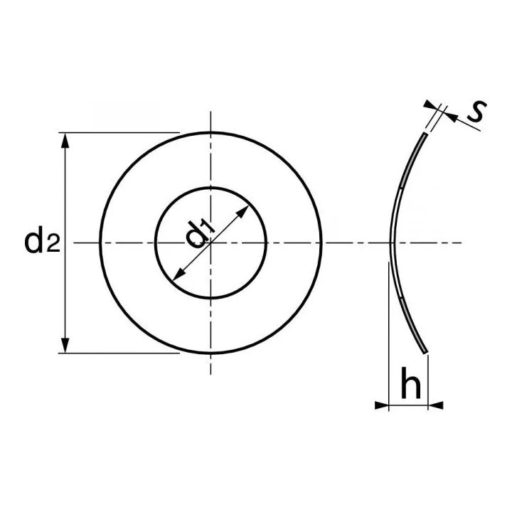 rondelle elastique cintree inox a1 din 137 62527 dmod1