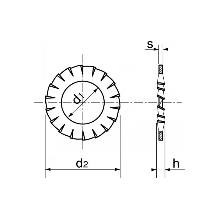 rondelle eventail denture exterieure az inox a2 din 6798 62513 dmod1