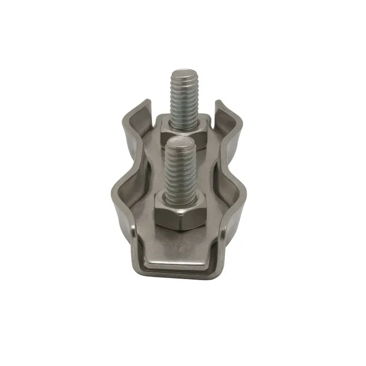 3 Serre cable plat double Inox A4 vue dessous