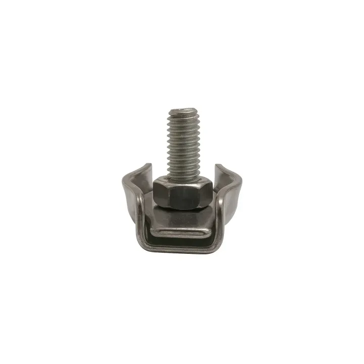 2 Serre cable plat simple Inox A4 vue
