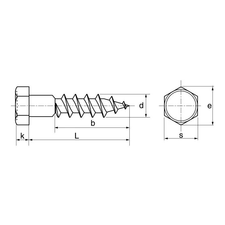 vis bois hexagonale tirefond inox a2 din 571 62304 dmod1
