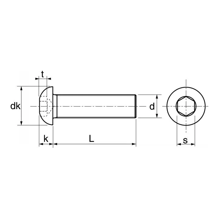 vis metaux bombee six pans creux inox a2 iso 7380 1 62202 dmod1