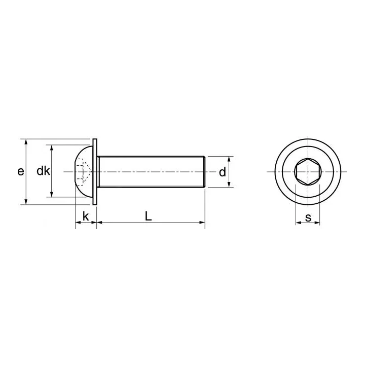 vis metaux bombee six pans creux embase inox a2 iso 7380 2 62225 dmod1