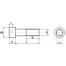 vis metaux cylindrique six pans creux inox a2 din 912 iso 4762 62201 dmod1