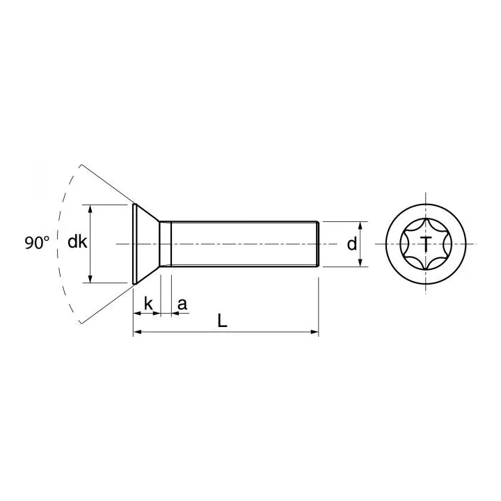 vis metaux fraisee six lobe inox a4 iso 14581 similar din 965 62230 dmod1