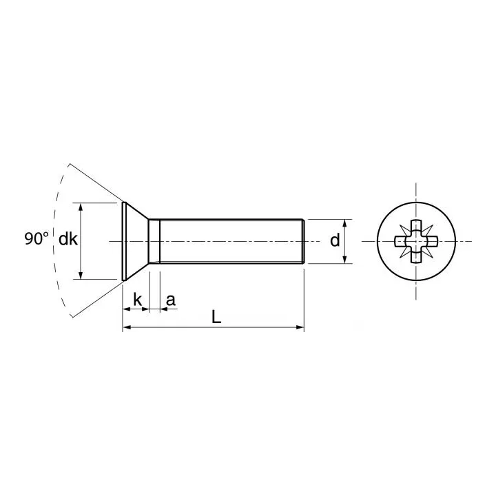 vis metaux fraisee pozidrive inox a2 din 965 iso 7046 62214 dmod1