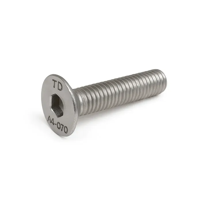 1 Vis fraisee six pans creux FHC DIN 7991 Inox A4. vue