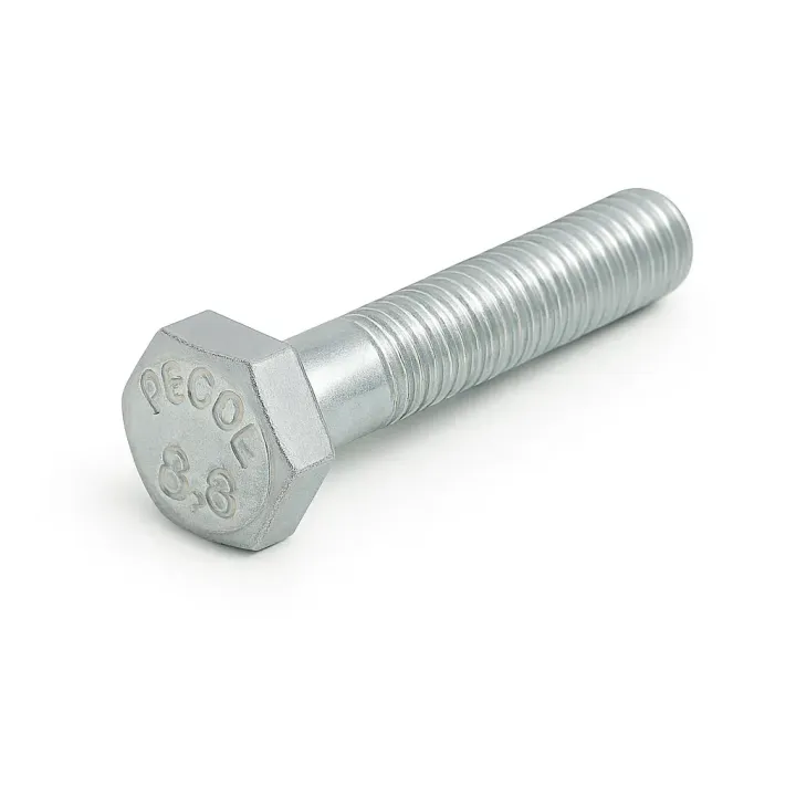 1 Vis hexagonale TH entierement filetee DIN 933 Classe 8.8 zingue vue de