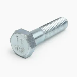 1 Vis hexagonale TH Filetage Partiel Classe 10.9 Zingue vue