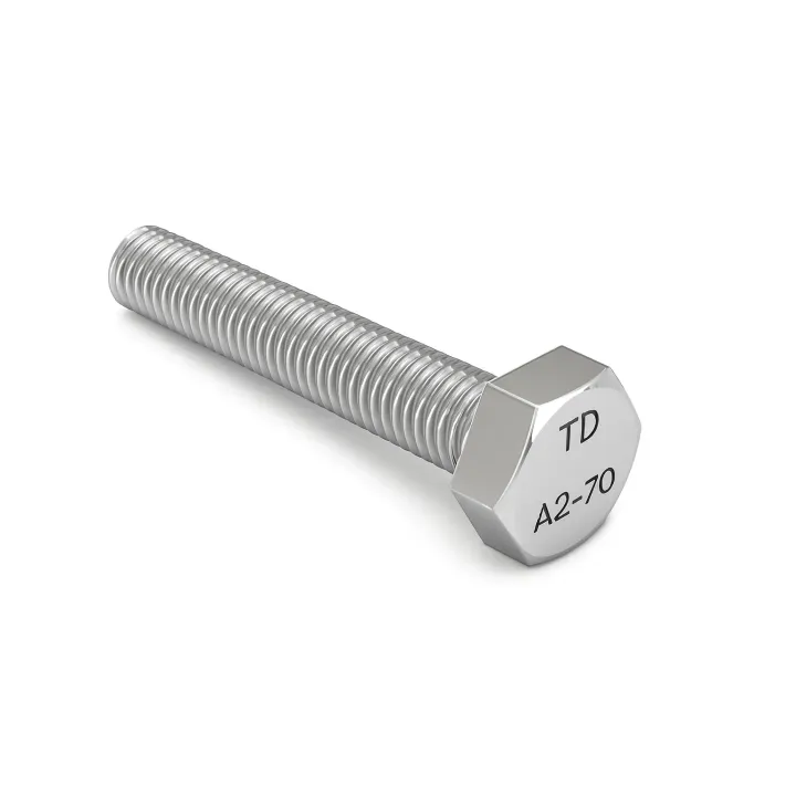 1 Vis hexagonale TH entierement filetee DIN 933 Inox A2 vue