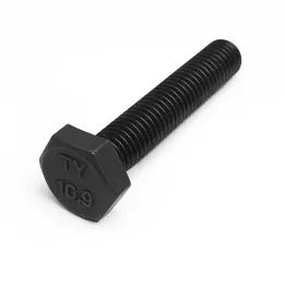 1 Vis hexagonale TH entierement filetee DIN 933 Classe 10.9 brut. vue