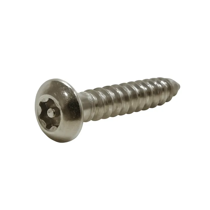 1 Vis tole inviolables bombee 6 lobes+teton Inox A2 vue