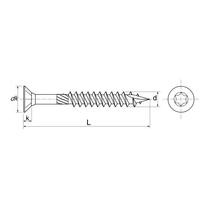 vis terrasse fraisee six lobe inox aisi 410 62317a dmod1