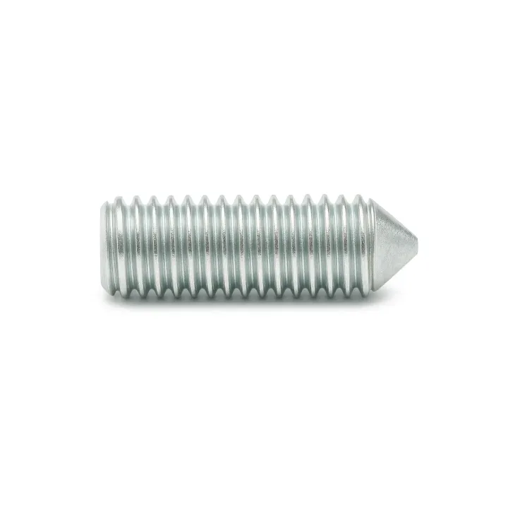 2 Vis sans six pans creux STHC DIN 914 Bout pointeau Inox A2. vue