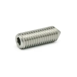 1 Vis sans six pans creux STHC DIN 914 Bout pointeau Inox A2. vue