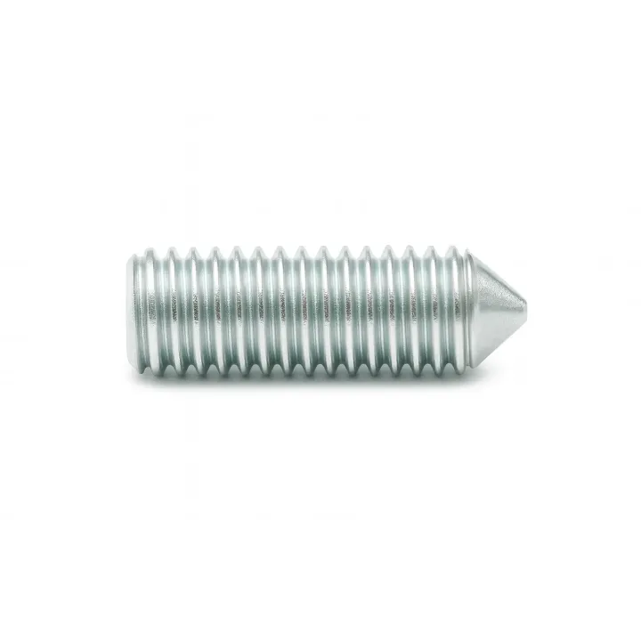 2 Vis sans six pans creux STHC DIN 914 Bout pointeau Inox A4. vue