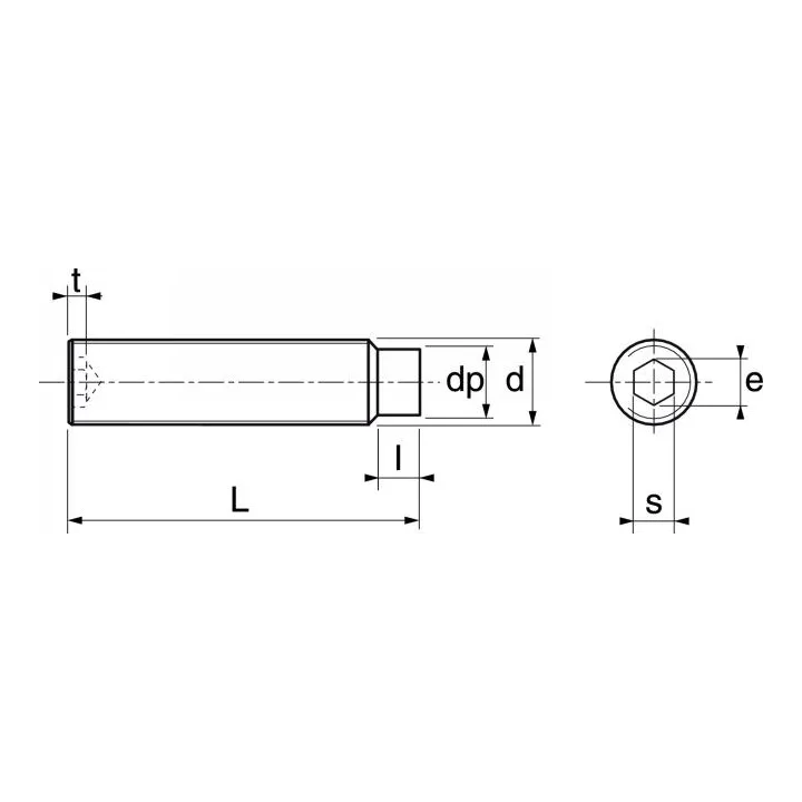 vis sans six pans creux bout teton long inox a2 iso 4028 din 915 62206 dmod1