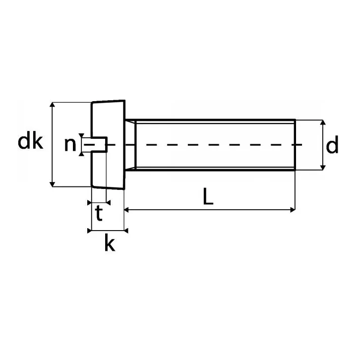 vis metaux cylindrique fendue inox a2 din 84 iso 1207 62210 dmod1