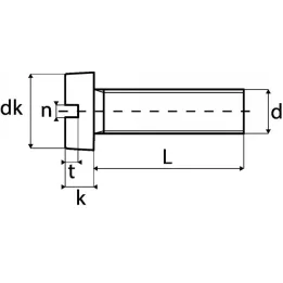 vis metaux cylindrique fendue inox a2 din 84 iso 1207 62210 dmod1