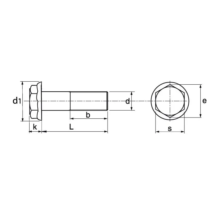 vis metaux hexagonale embase inox a2 din 6921 62107 dmod1