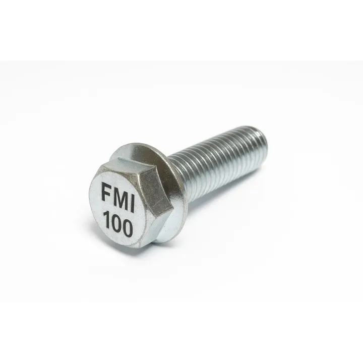 1 Vis hexagonale TH a embase Classe 10.9 zingue. vue de