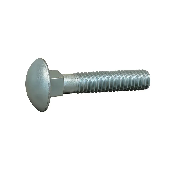 2 Vis ronde collet carre TRCC DIN 603 Classe 8.8 zingue vue