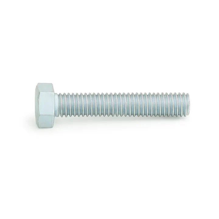2 Vis hexagonale TH Filetage Partiel Classe 8.8 Zingue vue