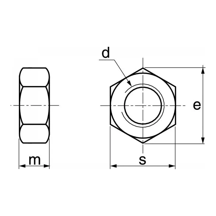 ecrou hexagonaux inox a2 din 934 62601 dmod1
