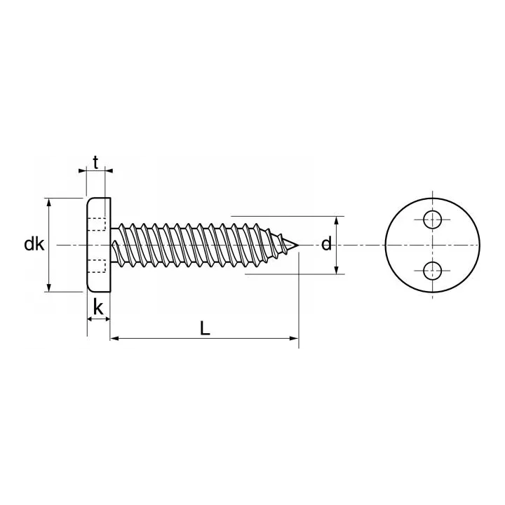vis tole cylindrique inviolable snake eye inox a2 62809 dmod1