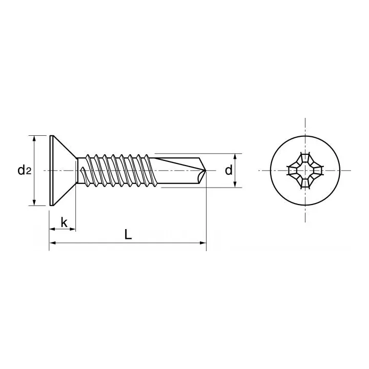 vis autoperceuse fraisee phillips inox a2 din 7504 o 62428a dmod1