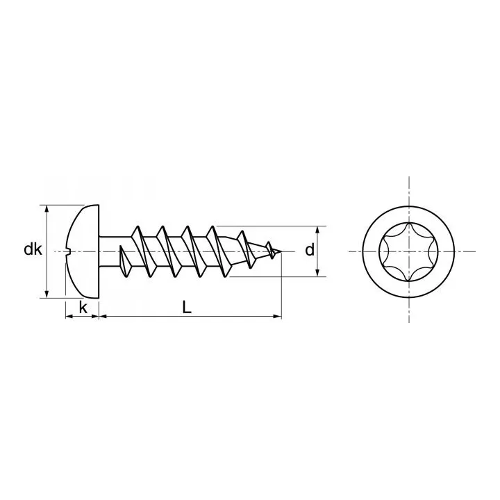 vis bois agglomere cylindrique six lobe inox a2 62318a dmod1