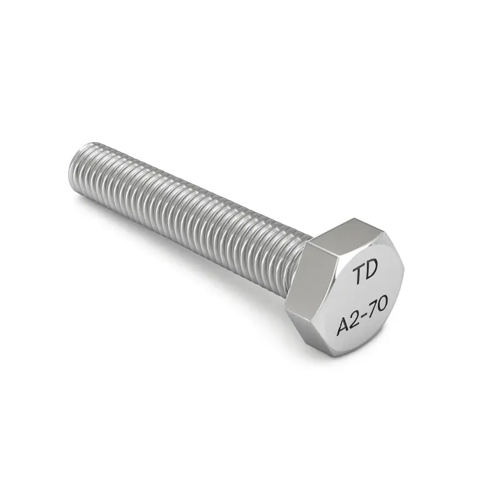 1 Vis hexagonale TH entierement filetee DIN 933 Inox A2 vue