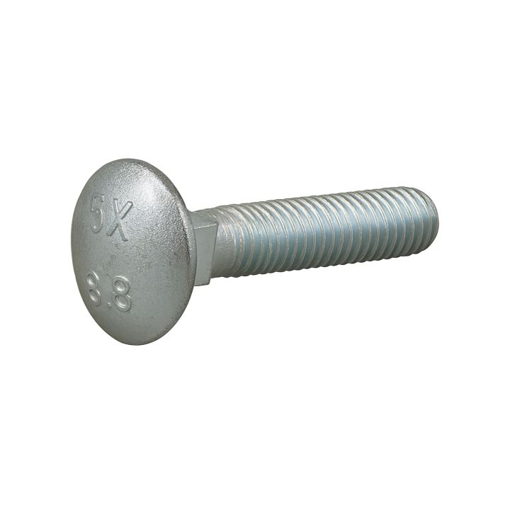 Vis tête ronde à collet carré (TRCC) - DIN 603 - M 12 x 60 - Classe 8.8 zingué