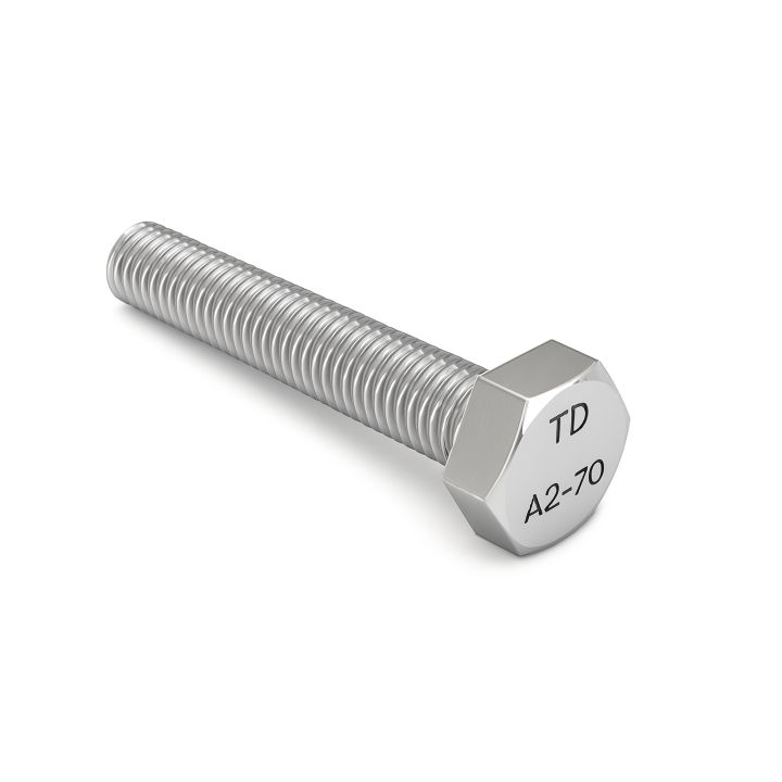 Vis à tête hexagonale - Pas américain UNC - D. 1/4 x 1' - Inox A2