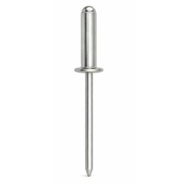Rivets aveugles tête plate - ISO 15983 - M4,8 x 25 - Alu / Inox - Fixation, quincaillerie