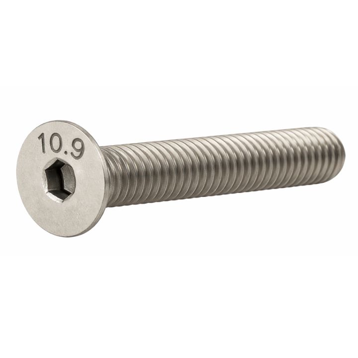 Vis à tête fraisée six pans creux (FHC), DIN 7991, ISO 10642, M 12 x 50 Classe 10.9 Zingué