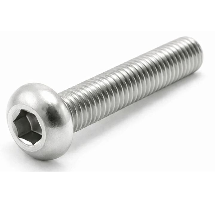 Vis à tête bombée six pans creux (BHC) - ISO 7380 - M 8 x 30 Classe 10.9 Zingué