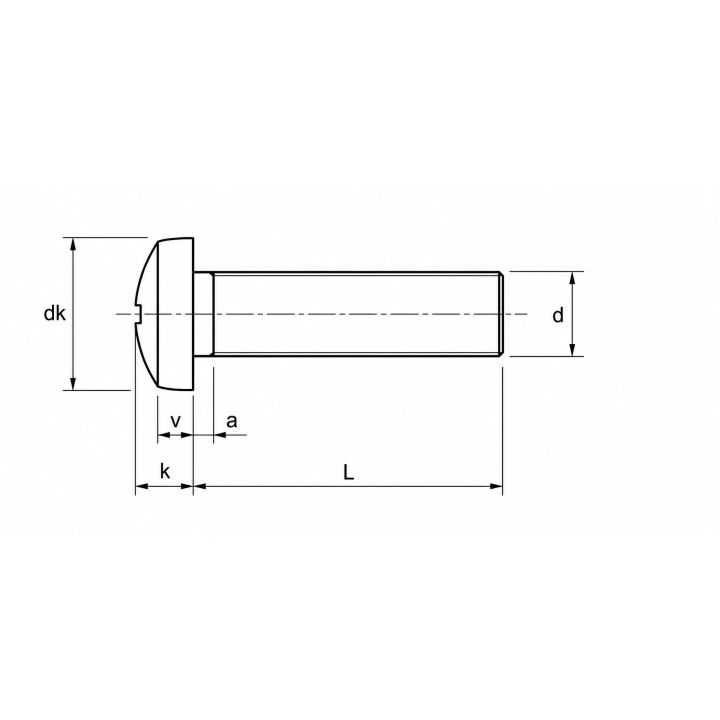 Vis à métaux - Tête cylindrique empreinte Phillips - DIN 7985 - M 6 x 12 - Inox A2