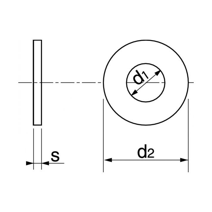 Rondelles plates - DIN 433 - M 3 - Inox A2