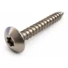 Vis à bois tête cylindrique large pour pentures avec empreinte 6 lobes - Inox A2