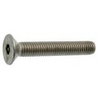 Vis à métaux inviolables - Tête fraisée 6 pans creux+téton - M 6 x 10 - Inox A2