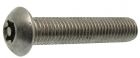 Vis à métaux inviolables - Tête bombée 6 lobes+téton - M 10 x 60 - Inox A2