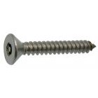Vis à tôle inviolables - Tête fraisée 6 lobes+téton - M 4,2 x 13 - Inox A2