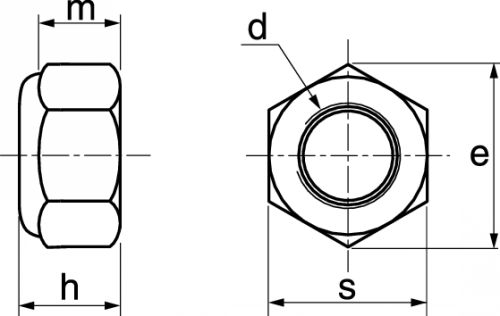 Écrous freins bague nylon - DIN 985 : Marleva