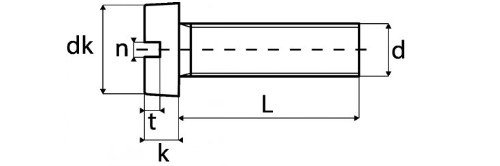 Vis à tête cylindrique fendue - DIN 84 : Marleva