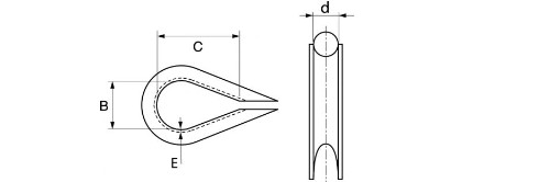 Cosse coeur   - Inox A4 -  M  5